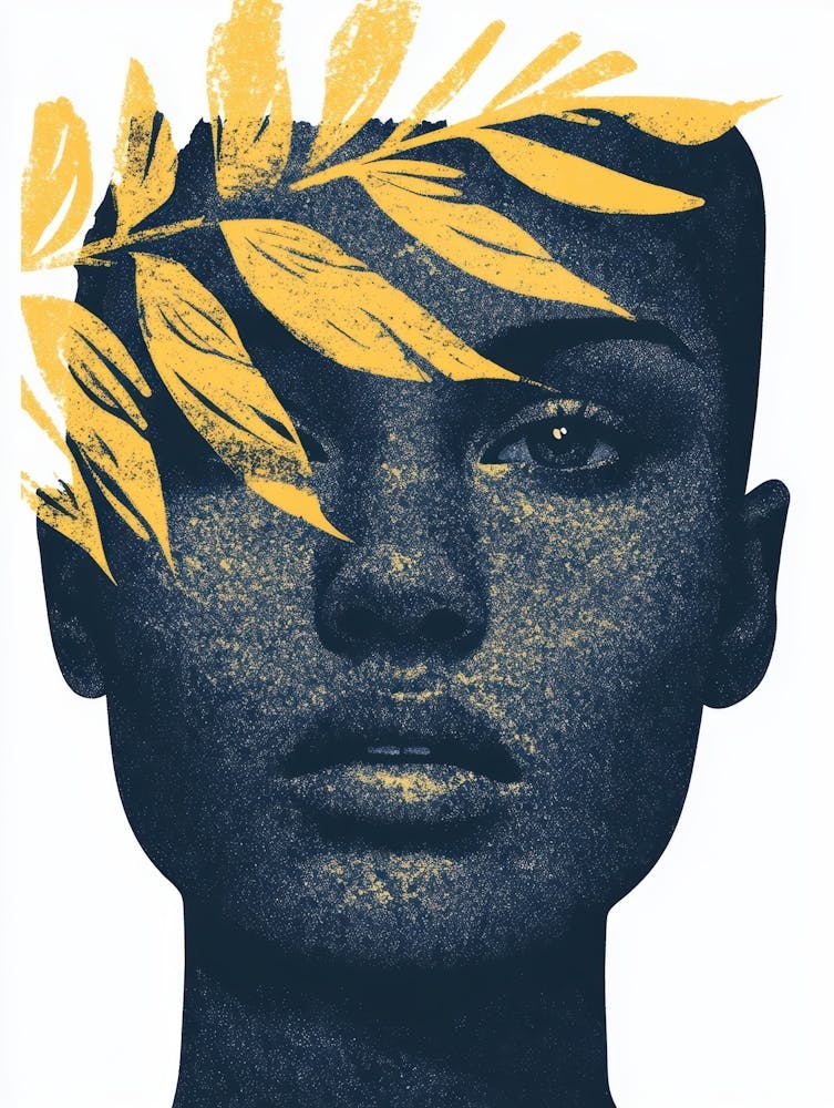 Woman With Leaves On Her Head 3