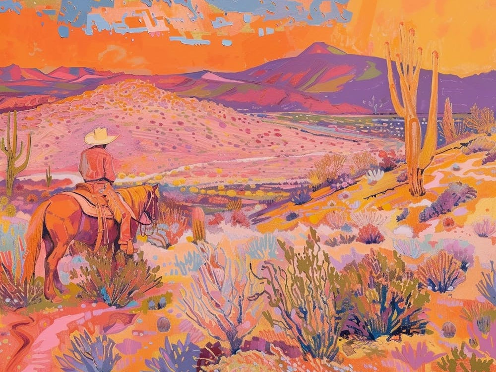 Cowboy Painting Tucson Arizona 2