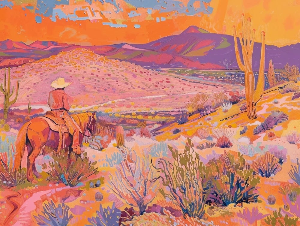 Cowboy Painting Tucson Arizona 2