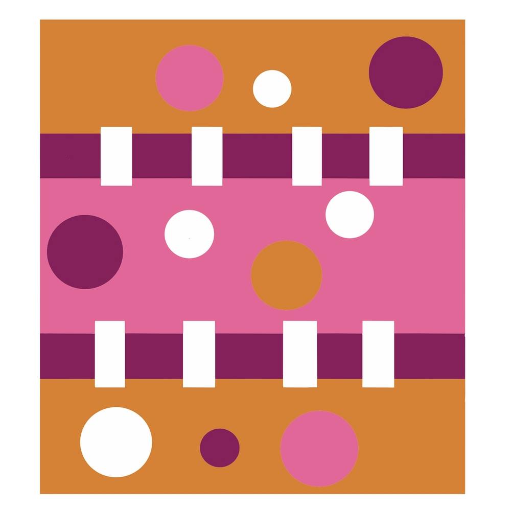 Mustard and Pink Geometric