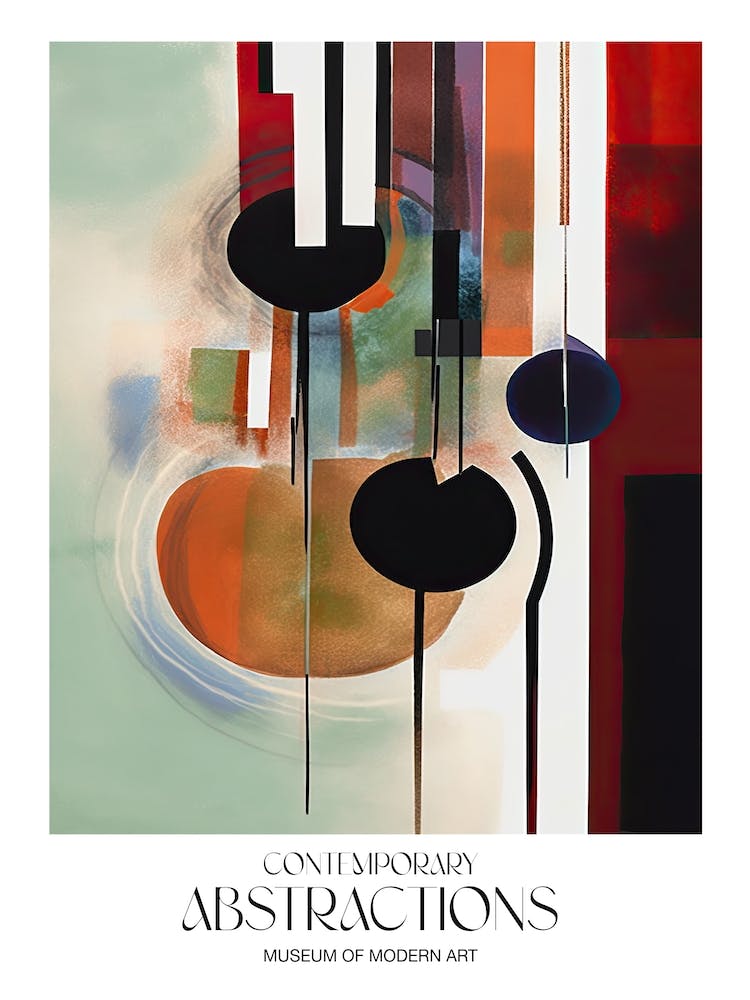 Peinture Abstraite Cerises 1 - Affiche D'Exposition