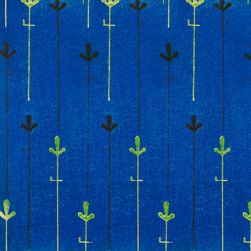 Vintage Ukiyo-e Woodblock Print Of Japanese Textile, Shima Shima, Furuya Korin (127)