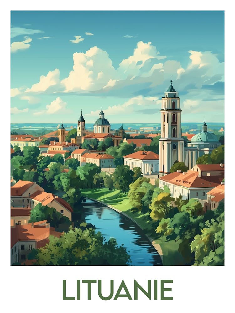 Affiche de voyage Lituanie