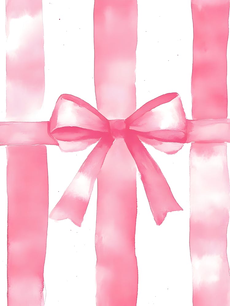 Pink Stripes With A Bow