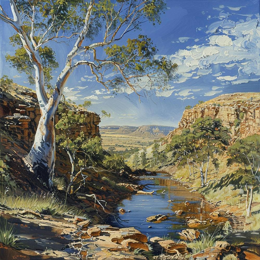 Stream In The Desert