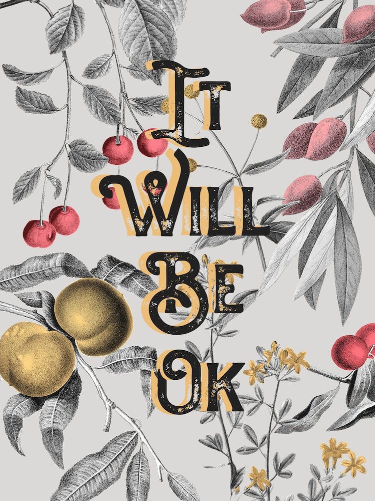 It Will Be Ok Vintage Typography