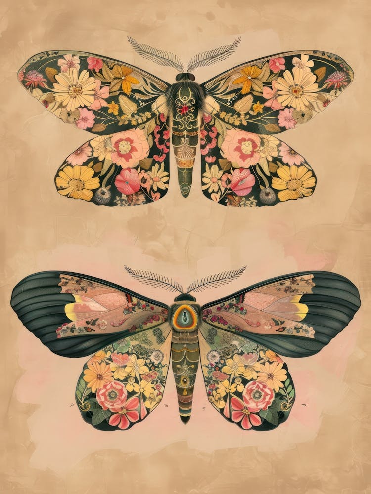 Strahlende Schmetterlinge William Morris Stil 1