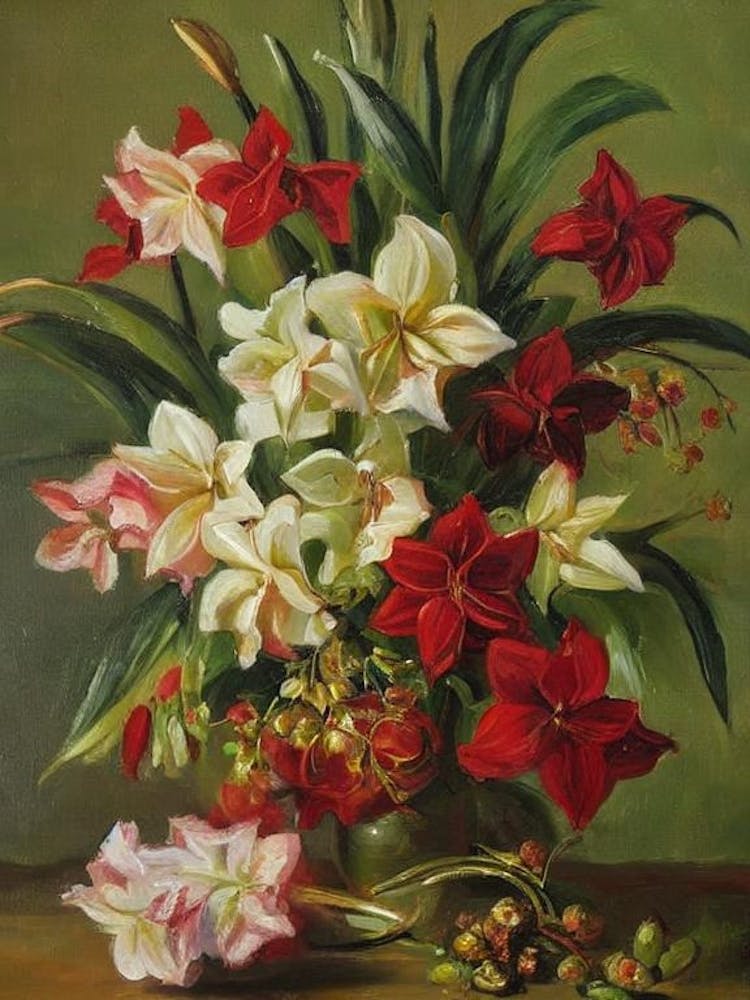 Amaryllis Painting 1 Flower