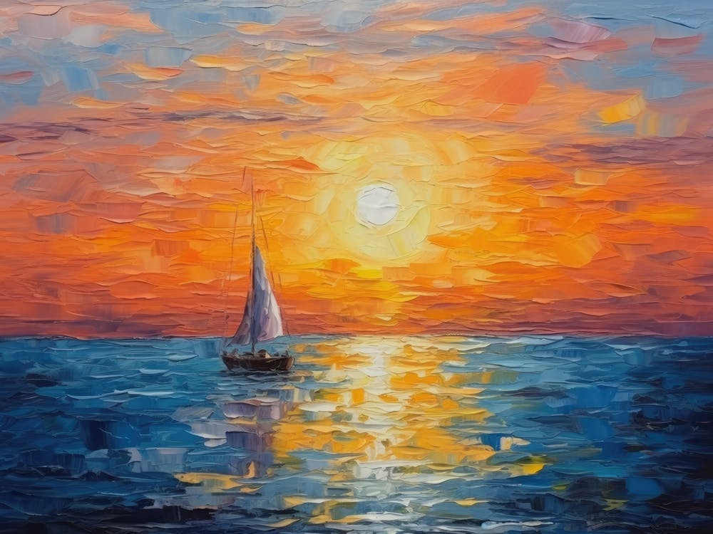 Sunset Sailboat