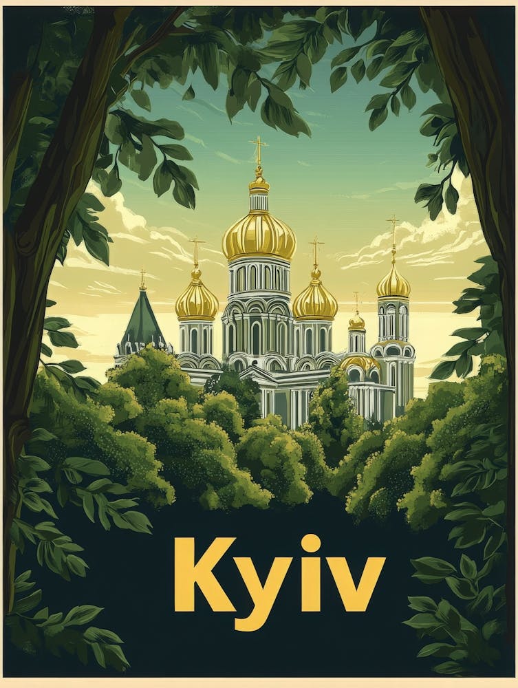 Aihrgdesign A Vintage Travel Poster Of Kyiv 3