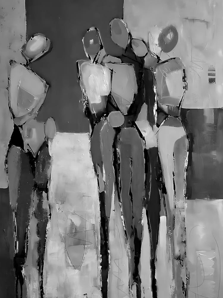 Abstract Painting, Black And White