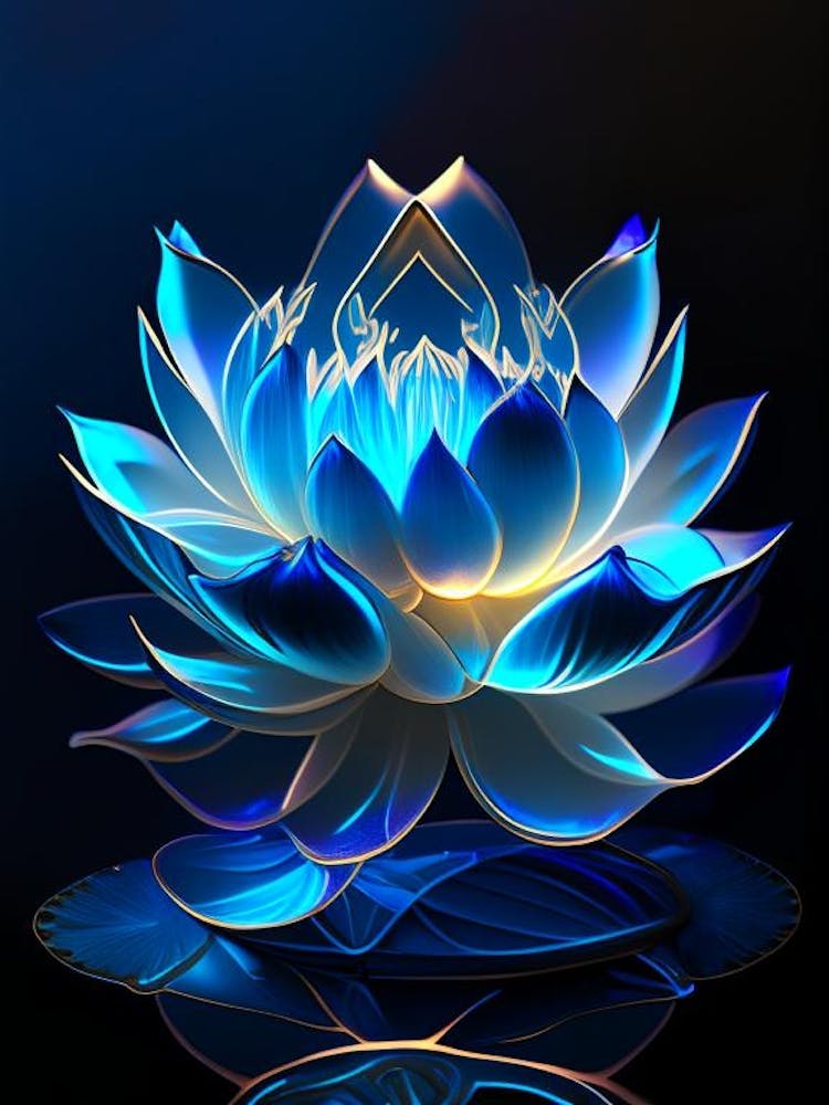 Blue Lotus Holographic 1