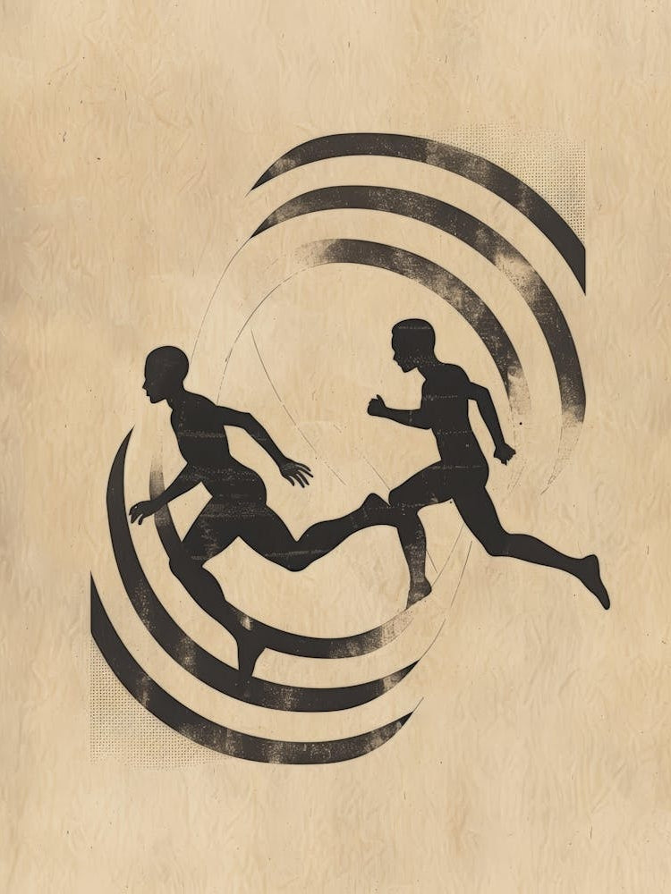 Two Runners In A Circle