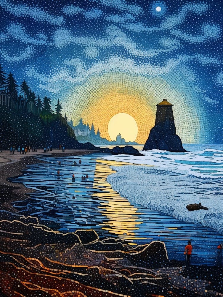 Cannon Beach Washington Retro Pop Art 13