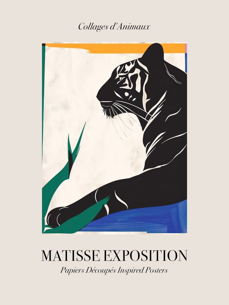 Tiger 4 Matisse Inspired Exposition Animals Poster