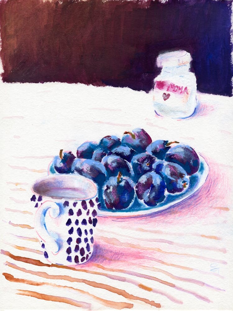 Still Life With Plums