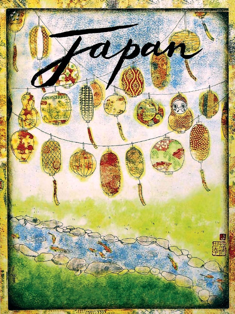 Japan, Japanese Lanterns Over The River