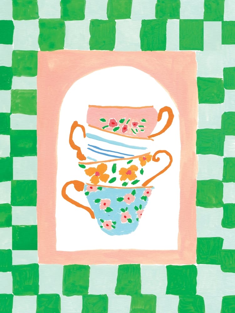 Stacked Tea Cups