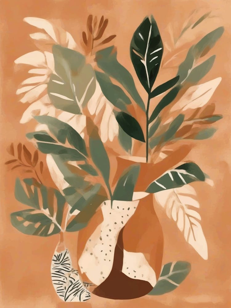 Terracotta pottery plant