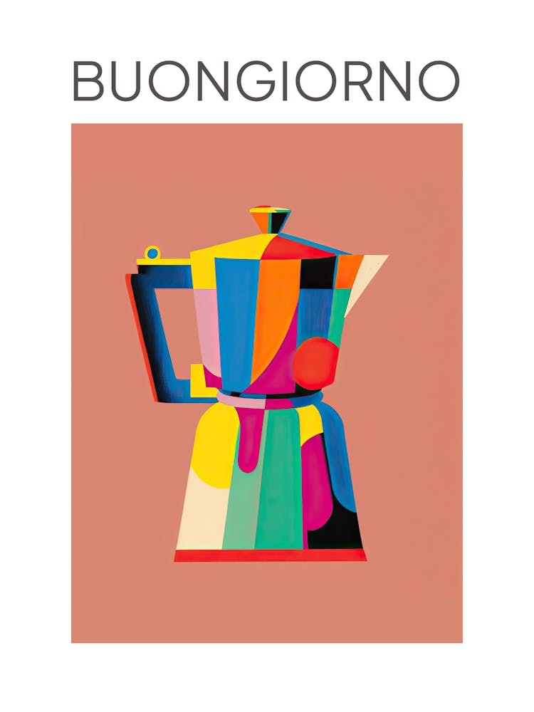 Colourful Moka Espresso Italian Coffee Maker Buongiorno