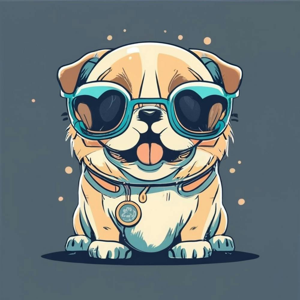 Cute happy dog