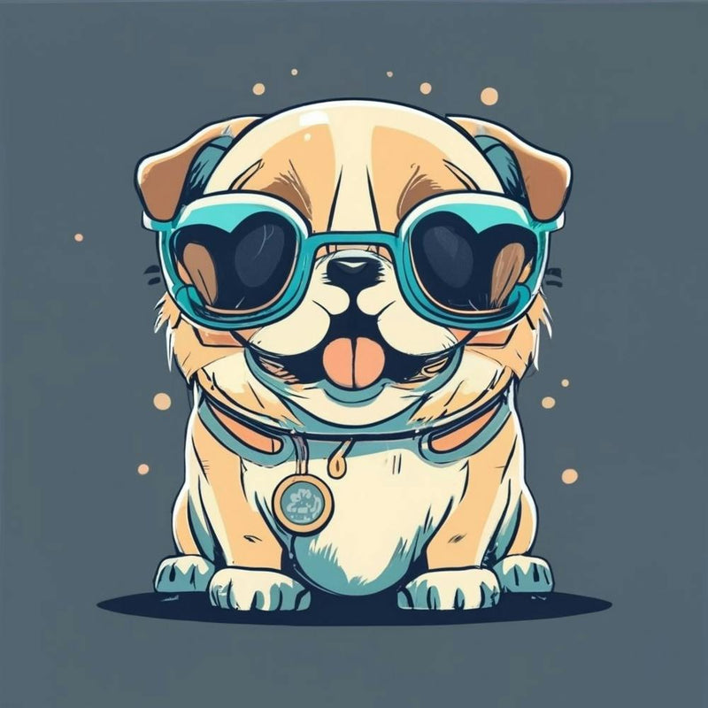 Cute happy dog
