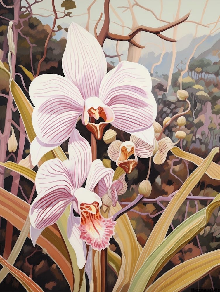 Affenorchidee 3 Blumengemälde