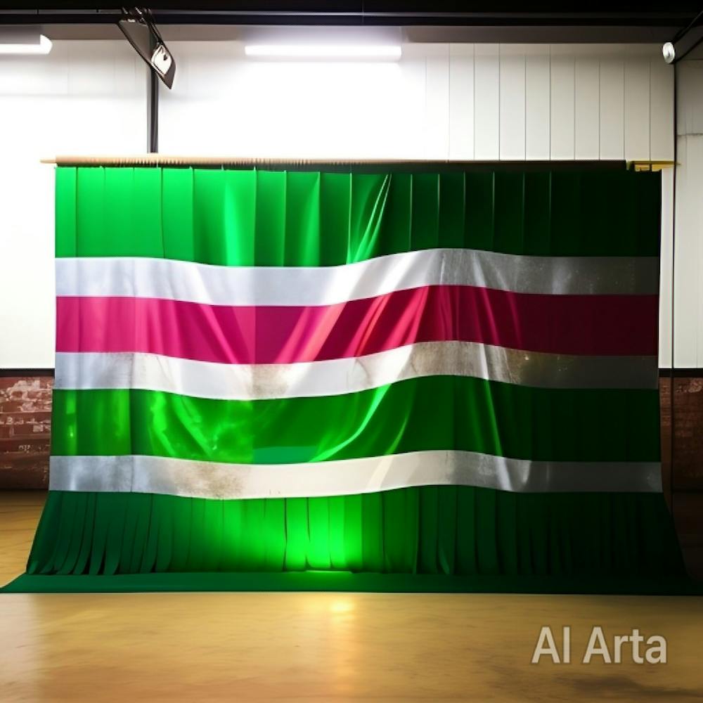 Green And White Striped Backdrop