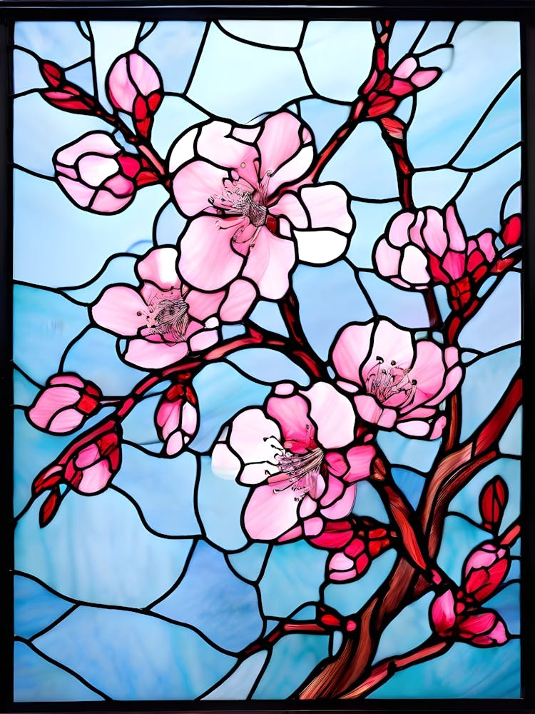 Cherry Blossom Stained Glass 1