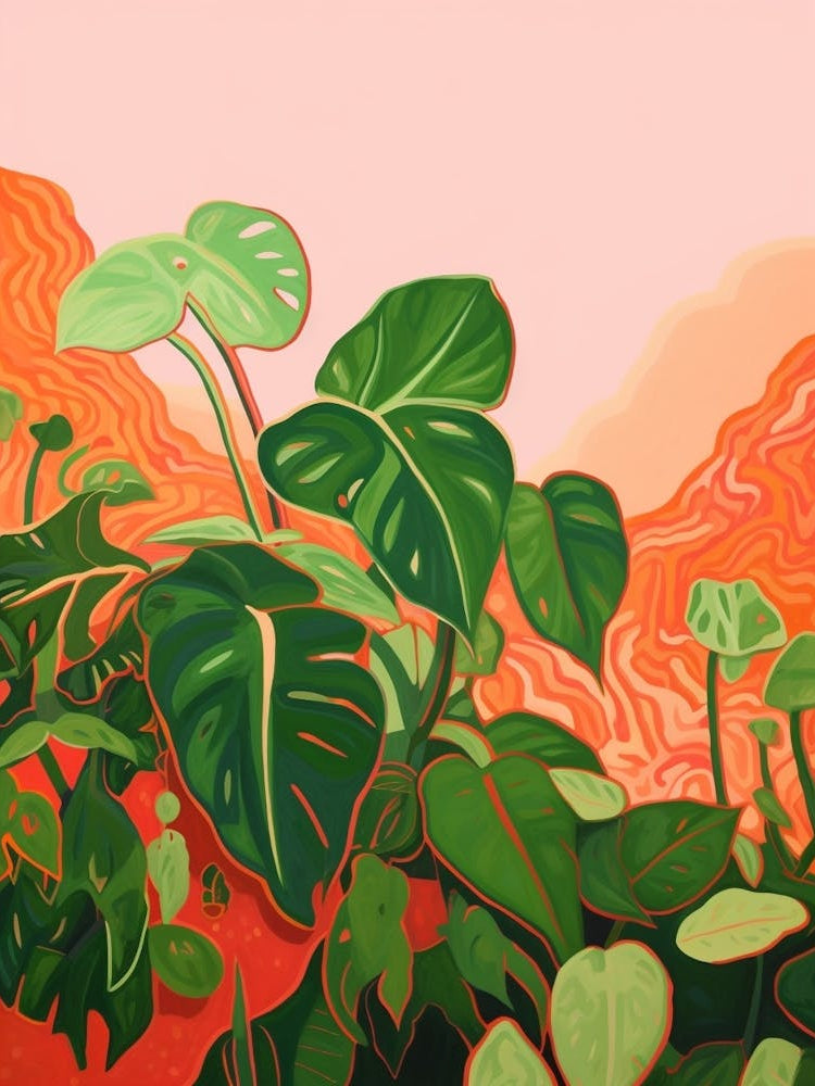 Boho Plant Painting Golden Pothos 2