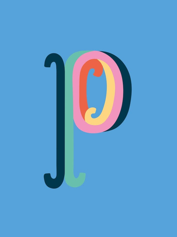 Letter P Typographic