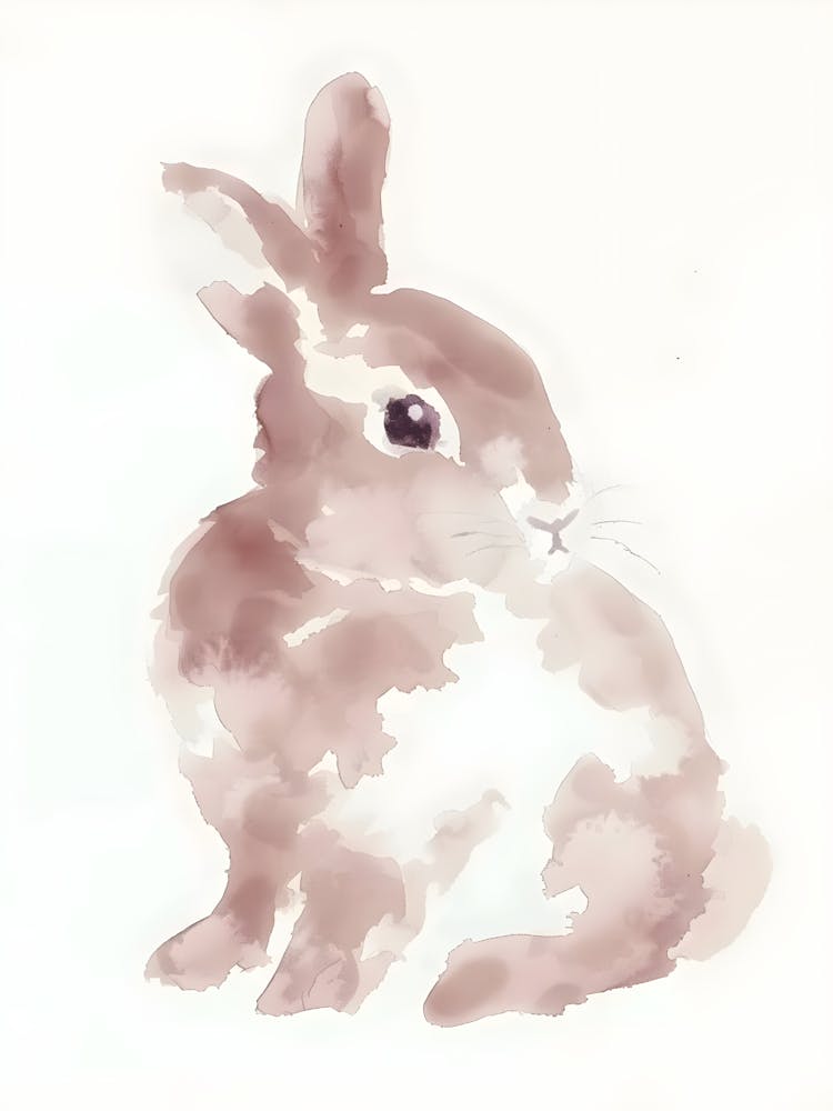 Bunny Watercolor Painting