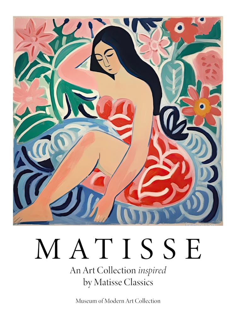 Frau in rotem Kleid, Die Matisse inspirierte Kunstkollektion Poster