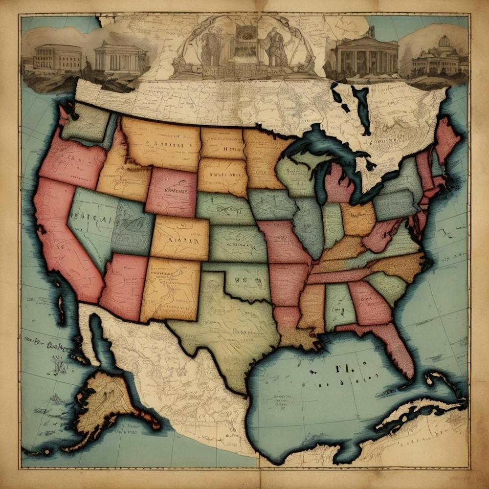 Default Vintage Map Usa Aesthetic 2