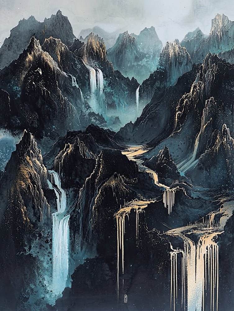 Olympus Golden Peaks - Dreamlike Geometry