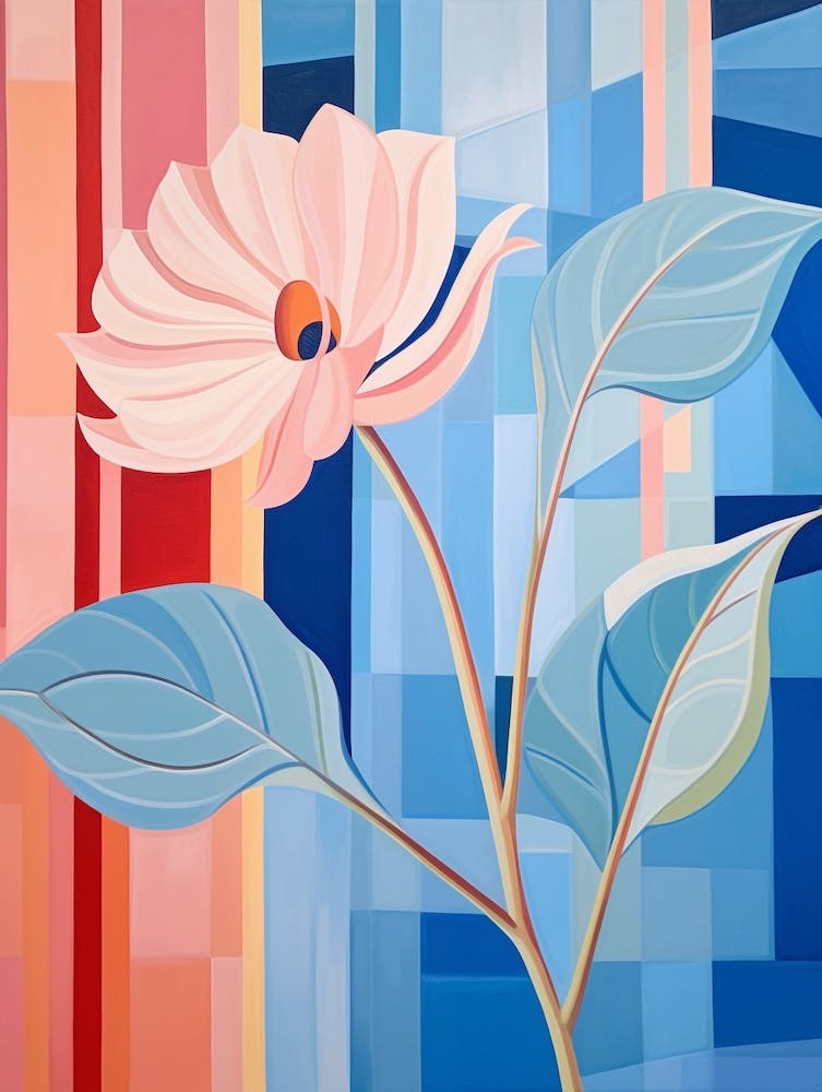 Gerbera Daisy 5 Hilma Af Klint Inspired Pastel Flower Painting