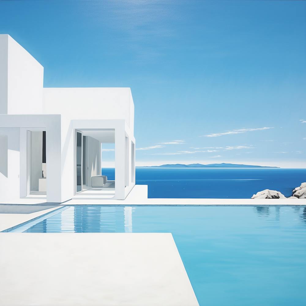 White House with Pool View