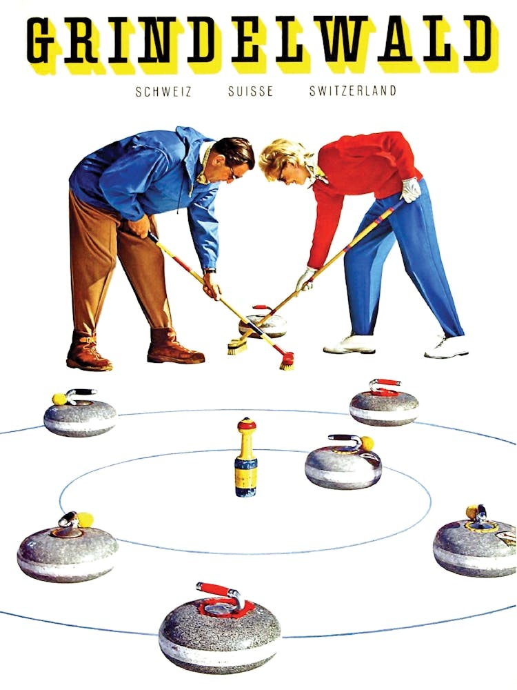 Grindelwald, Switzerland, Curling On Ice