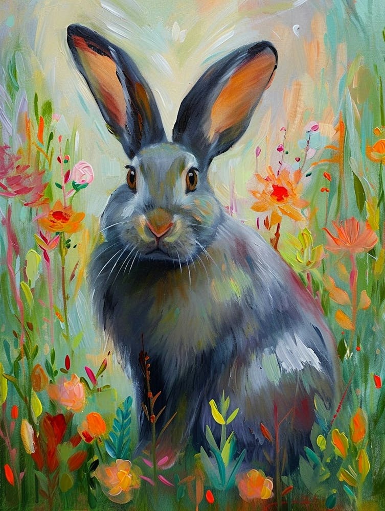 Silver Marten Rabbit Painting 4