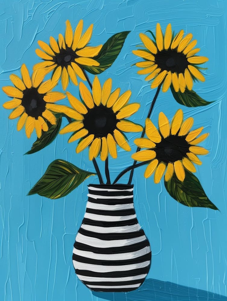 Sunflowers In A Vase 36