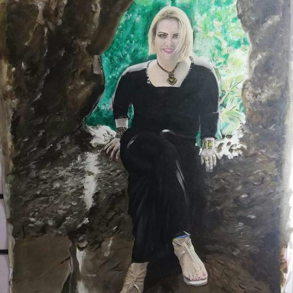 Portrait Of A Woman In A Cave