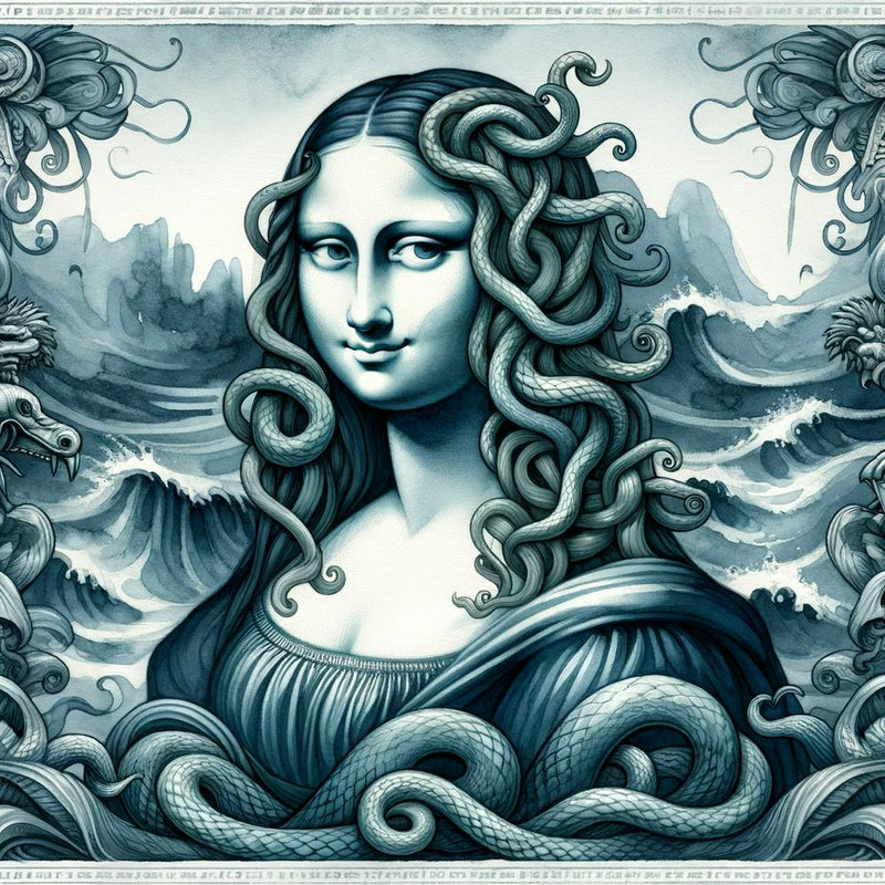 Medusa Mona Lisa Smile Wall Art