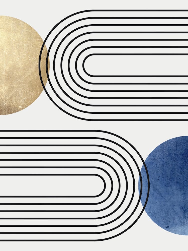 Circles lines and gold 8