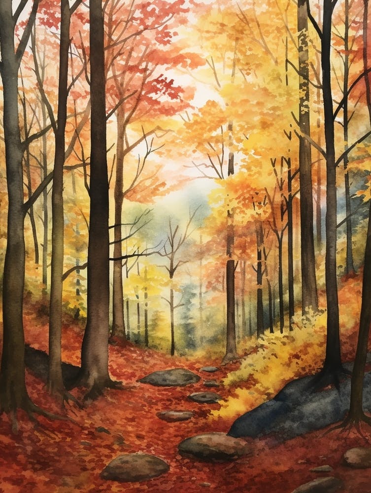 Autumn Forest Landscape Black Forest Germany 1