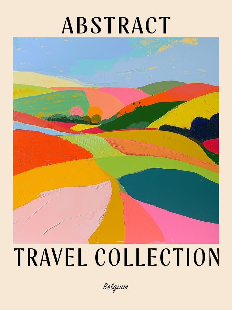 Abstract Travel Collection Poster Belgium 2