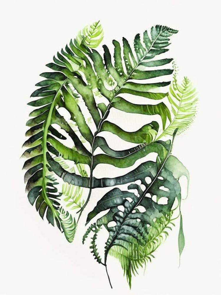 Giant Chain Fern Watercolour