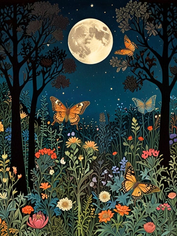 William Morris Moonlight In The Forest 113