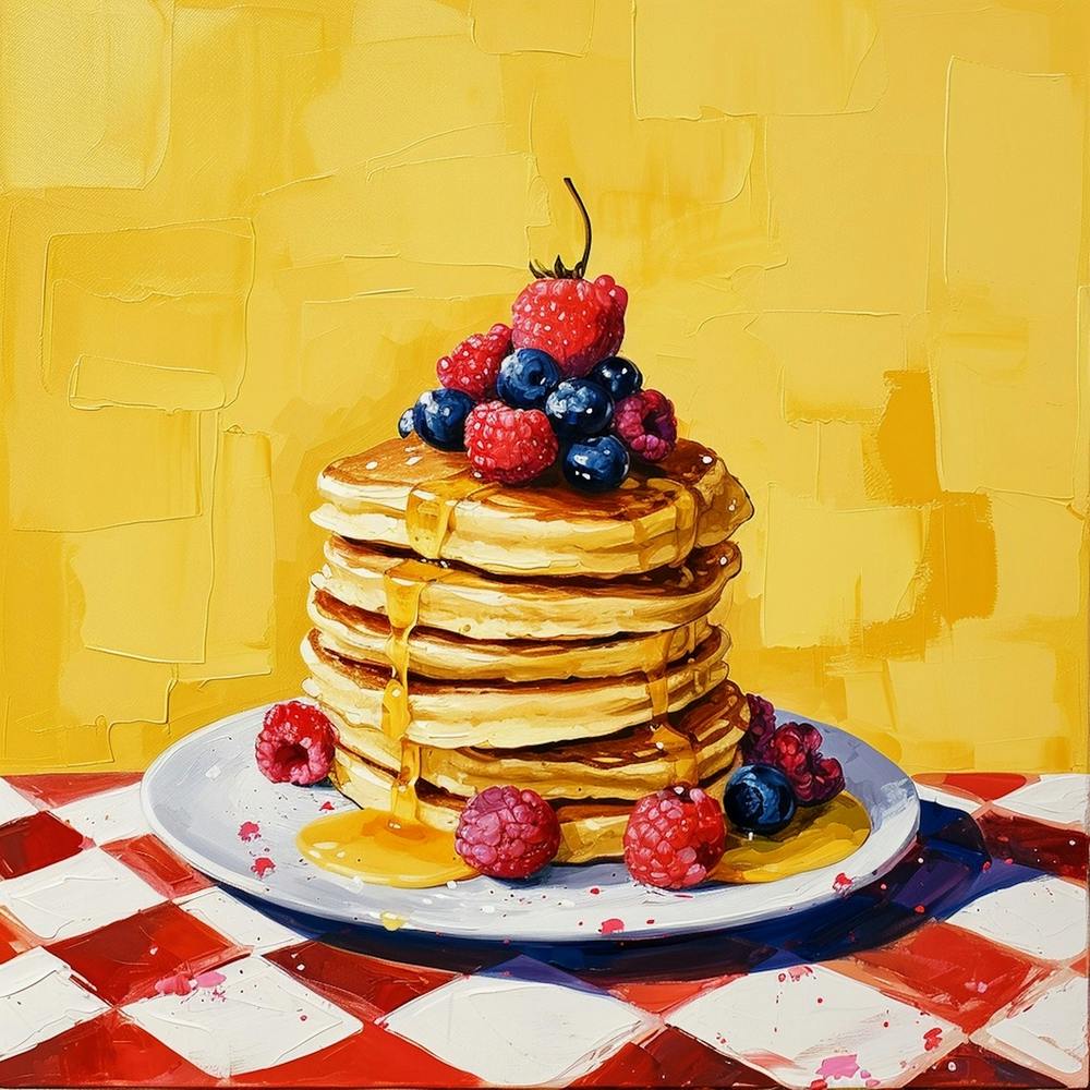 Pancake Stack Reds Checkerboard 3