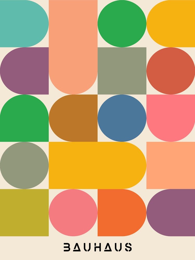 Multicolour Geometric Bauhaus