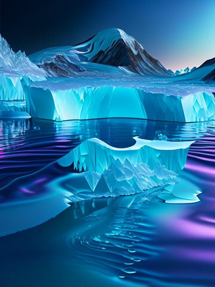 Sea Ice, Water, Waterscape Holographic 1